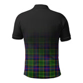 Forsyth Modern Tartan Crest Polo Shirt - Thistle Black Style